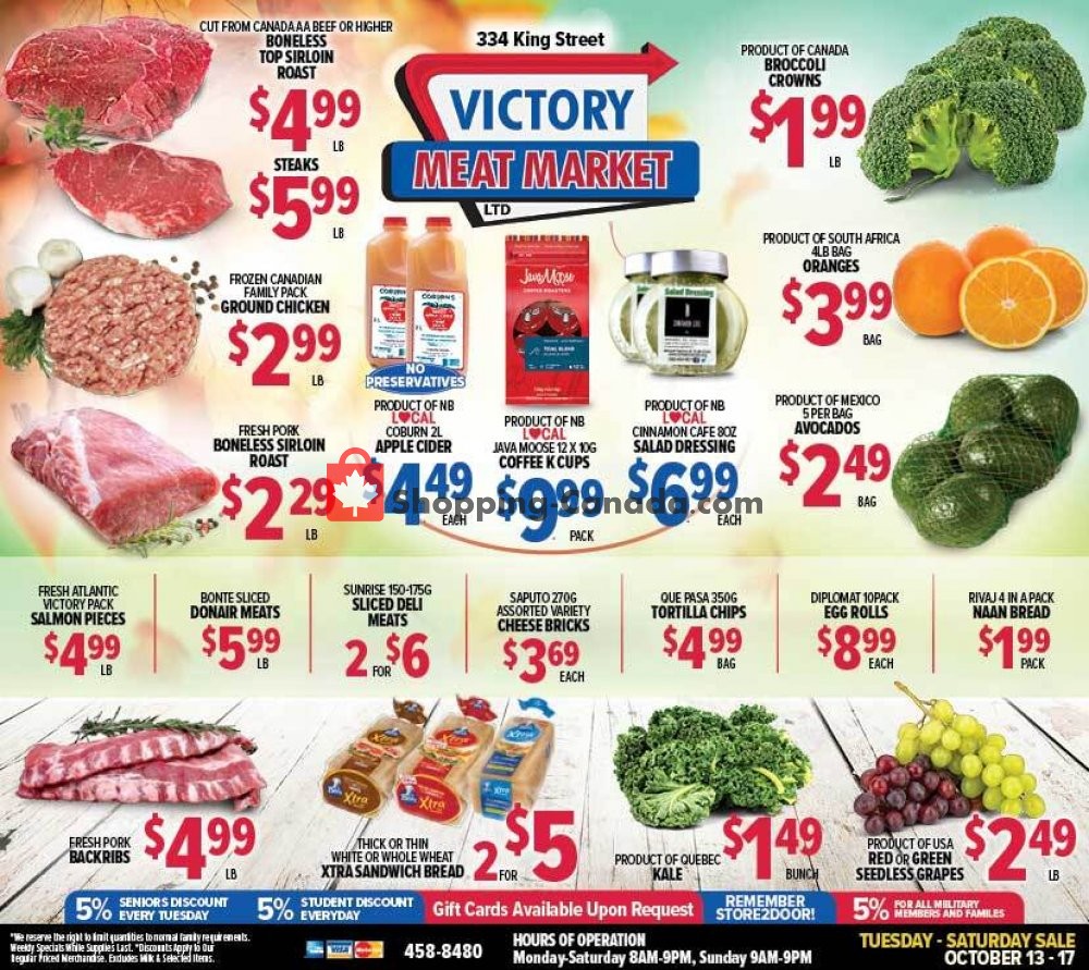 Victory Meat Market  flyer from Tuesday October 13, 2020 to Saturday October 17, 2020 - page 1
