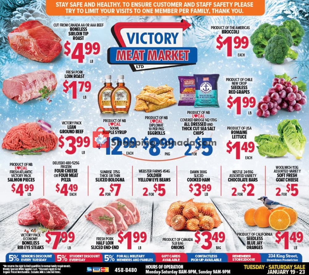 Victory Meat Market  flyer from Tuesday January 19, 2021 to Saturday January 23, 2021 - page 1