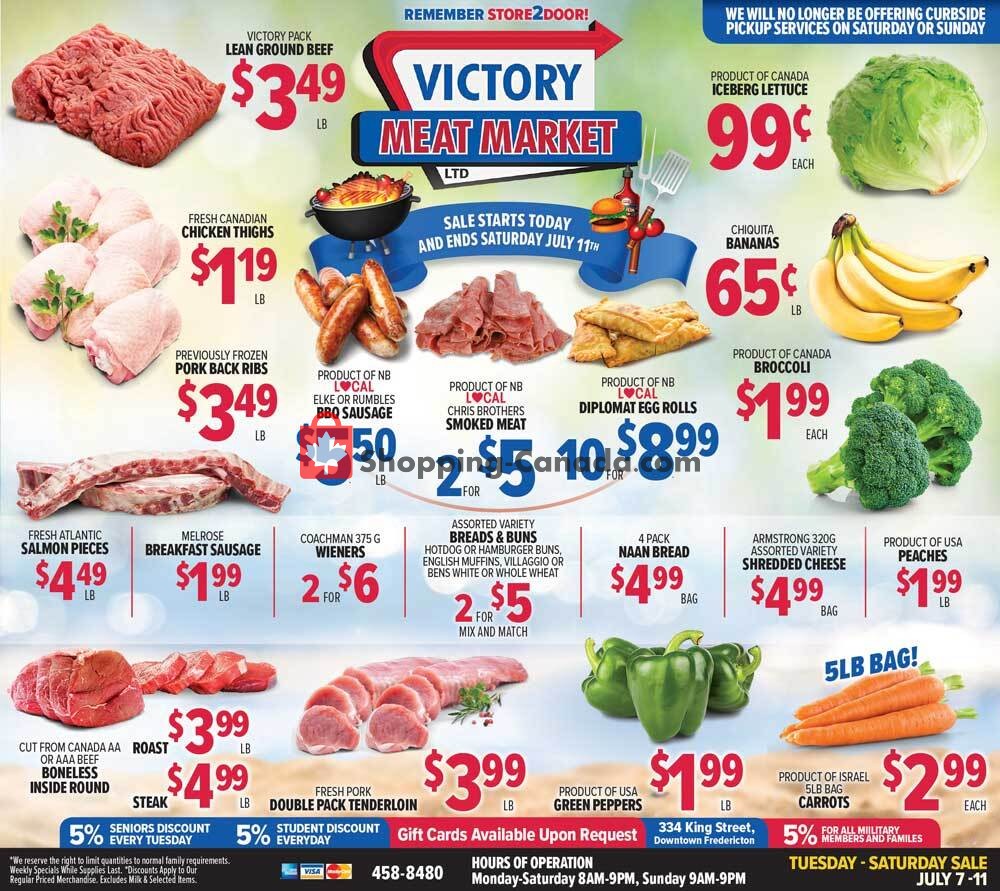 Victory Meat Market  flyer from Tuesday July 7, 2020 to Saturday July 11, 2020 - page 1