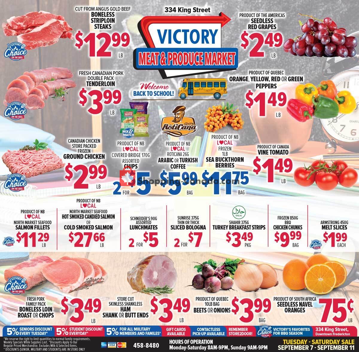 Victory Meat Market  flyer from Tuesday September 7, 2021 to Saturday September 11, 2021 - page 1