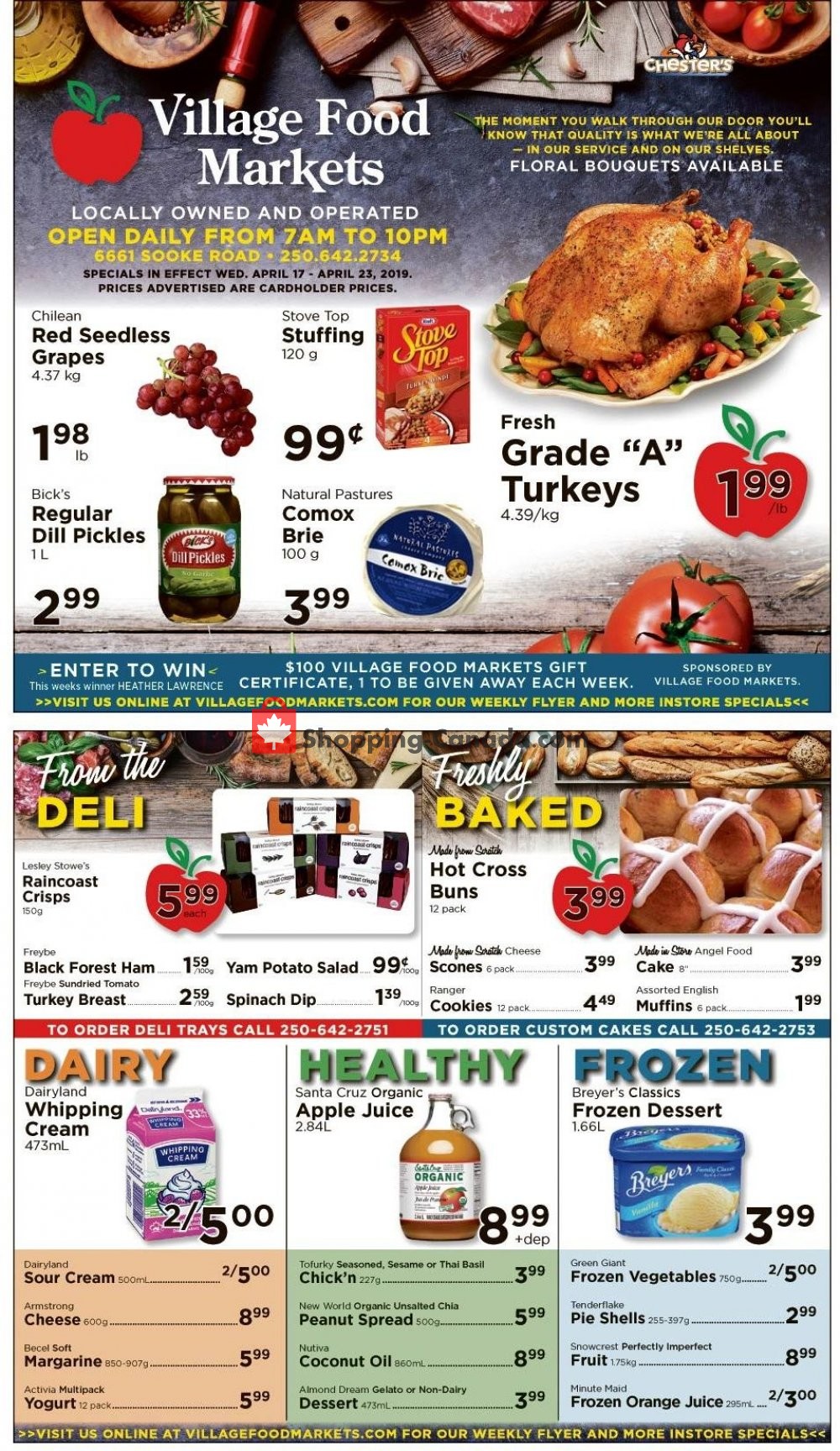 Village Food Market flyer from Wednesday April 17, 2019 to Tuesday April 23, 2019 - page 1