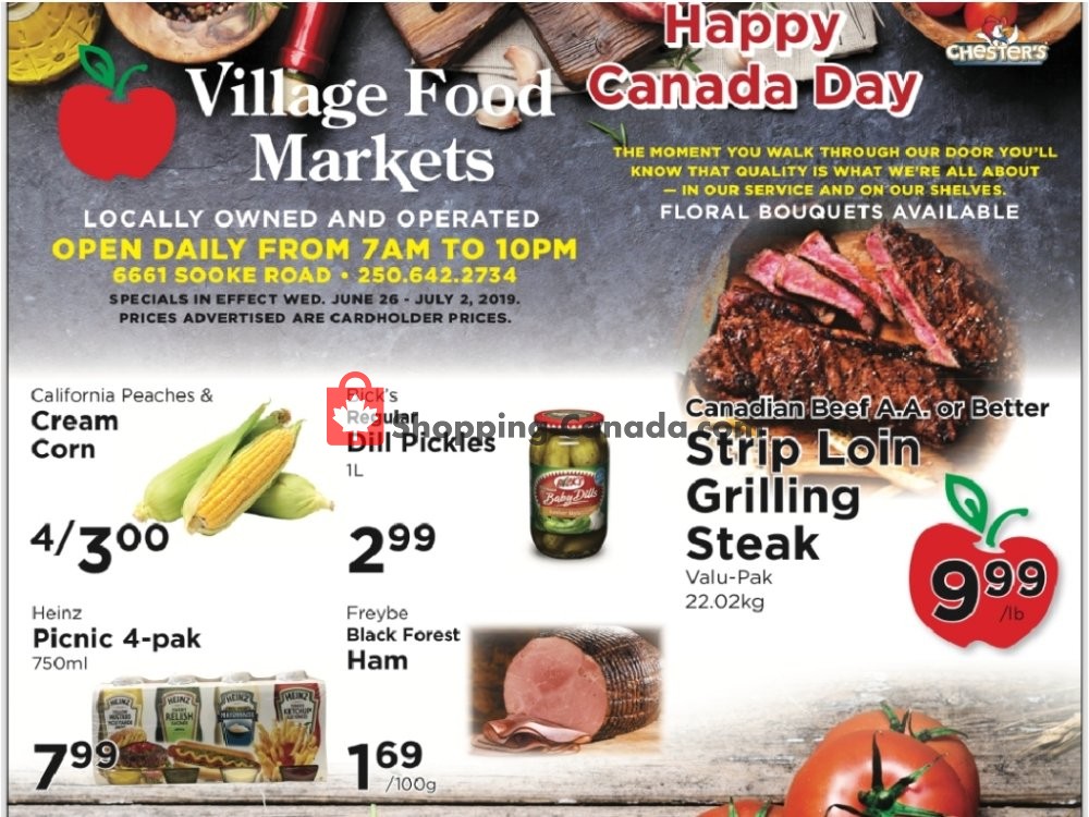 Village Food Market flyer from Wednesday June 26, 2019 to Tuesday July 2, 2019 - page 1
