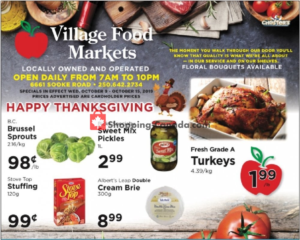 Village Food Market flyer from Wednesday October 9, 2019 to Tuesday October 15, 2019 - page 1