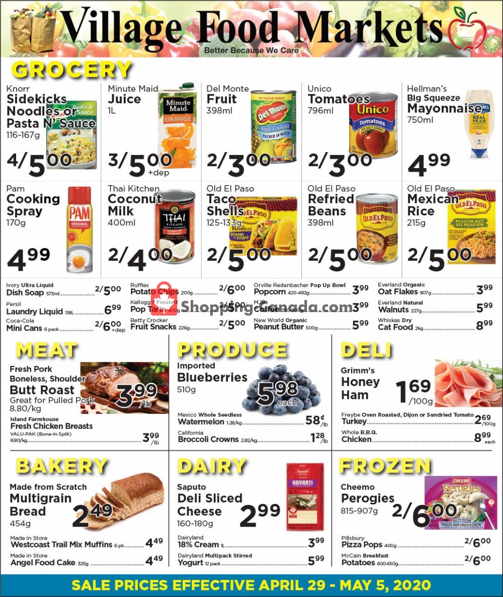 Village Food Market flyer from Wednesday April 29, 2020 to Tuesday May 5, 2020 - page 1
