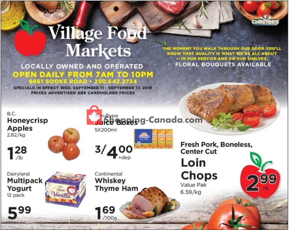Village Food Market flyer from Wednesday September 11, 2019 to Tuesday September 17, 2019 - page 1