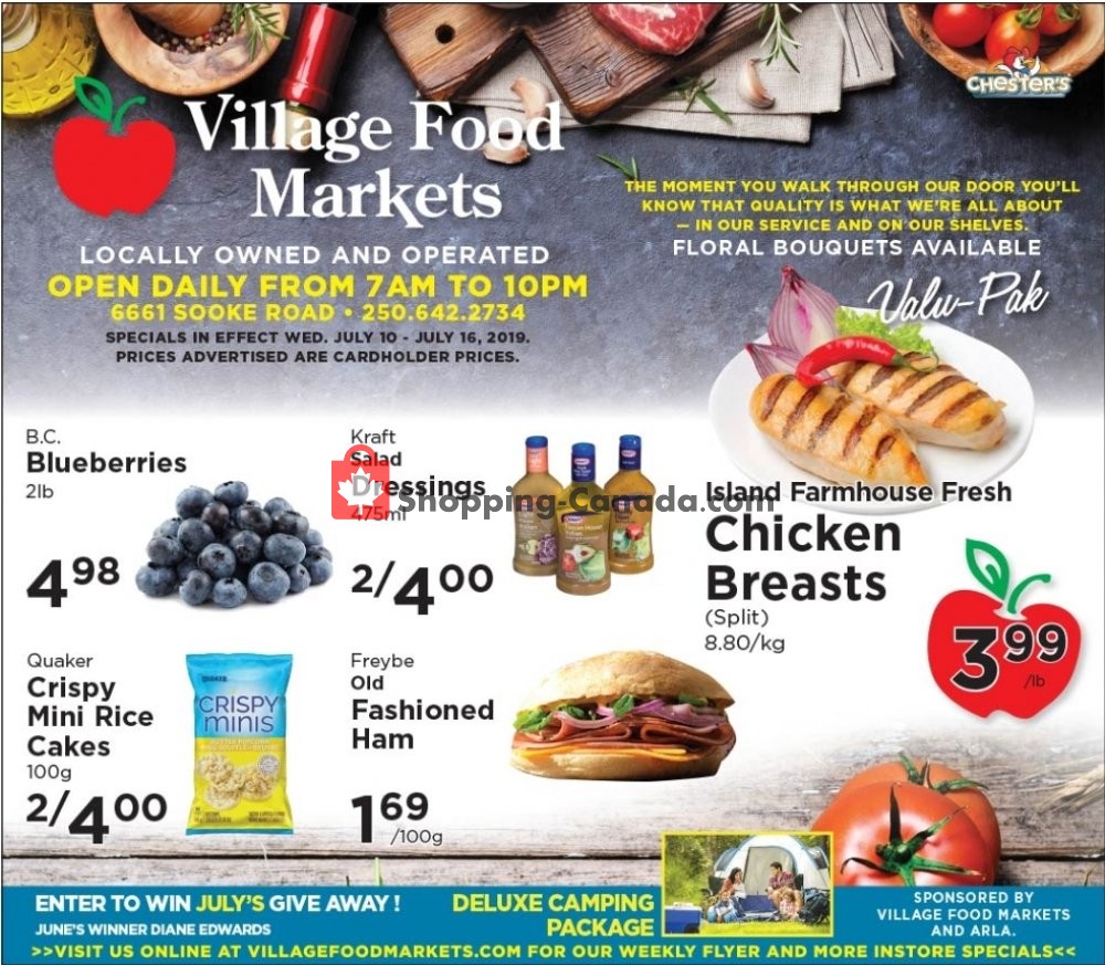 Village Food Market flyer from Wednesday July 10, 2019 to Tuesday July 16, 2019 - page 1