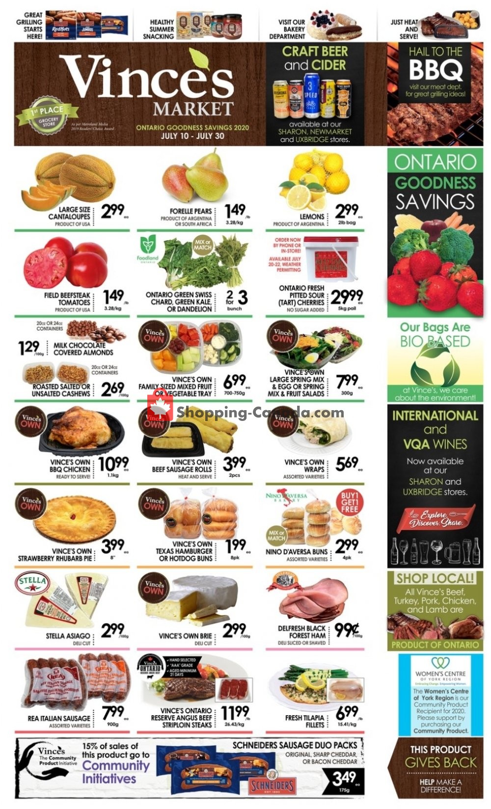 Vince's Market flyer from Friday July 10, 2020 to Thursday July 30, 2020 - page 1