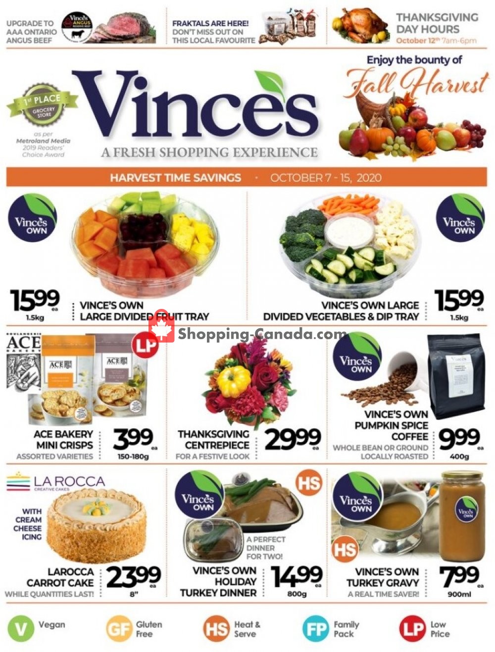 Vince's Market flyer from Wednesday October 7, 2020 to Thursday October 15, 2020 - page 1