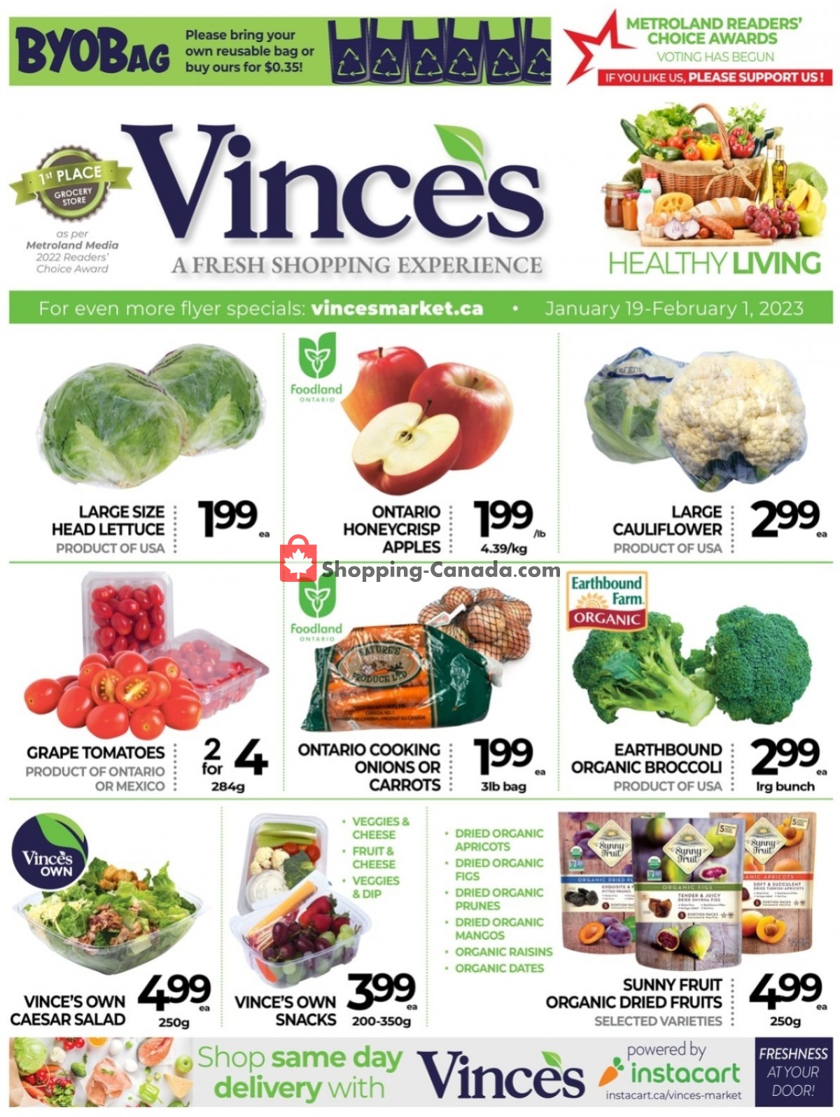 Vince's Market flyer from Thursday January 19, 2023 to Wednesday February 1, 2023 - page 1