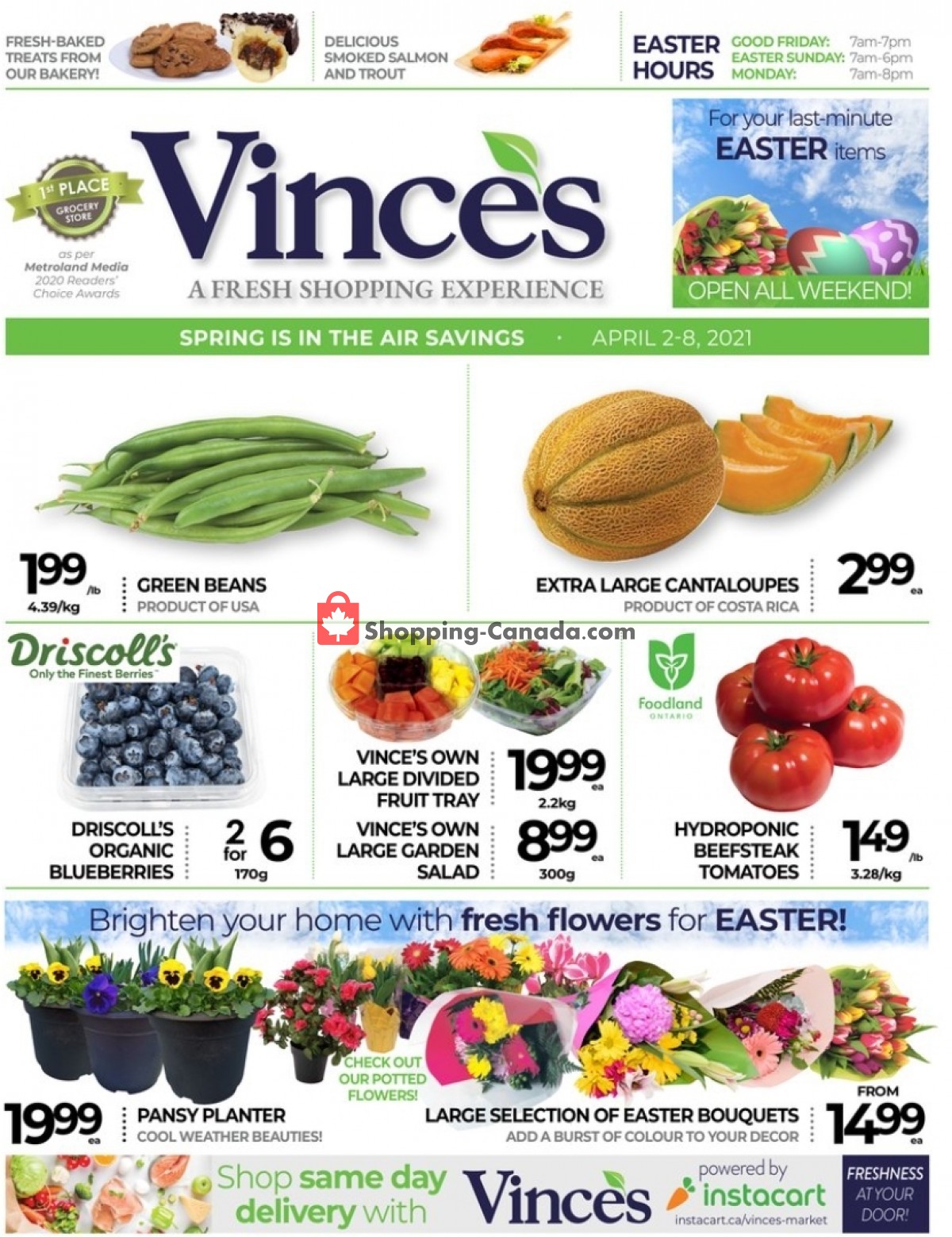 Vince's Market flyer from Friday April 2, 2021 to Thursday April 8, 2021 - page 1