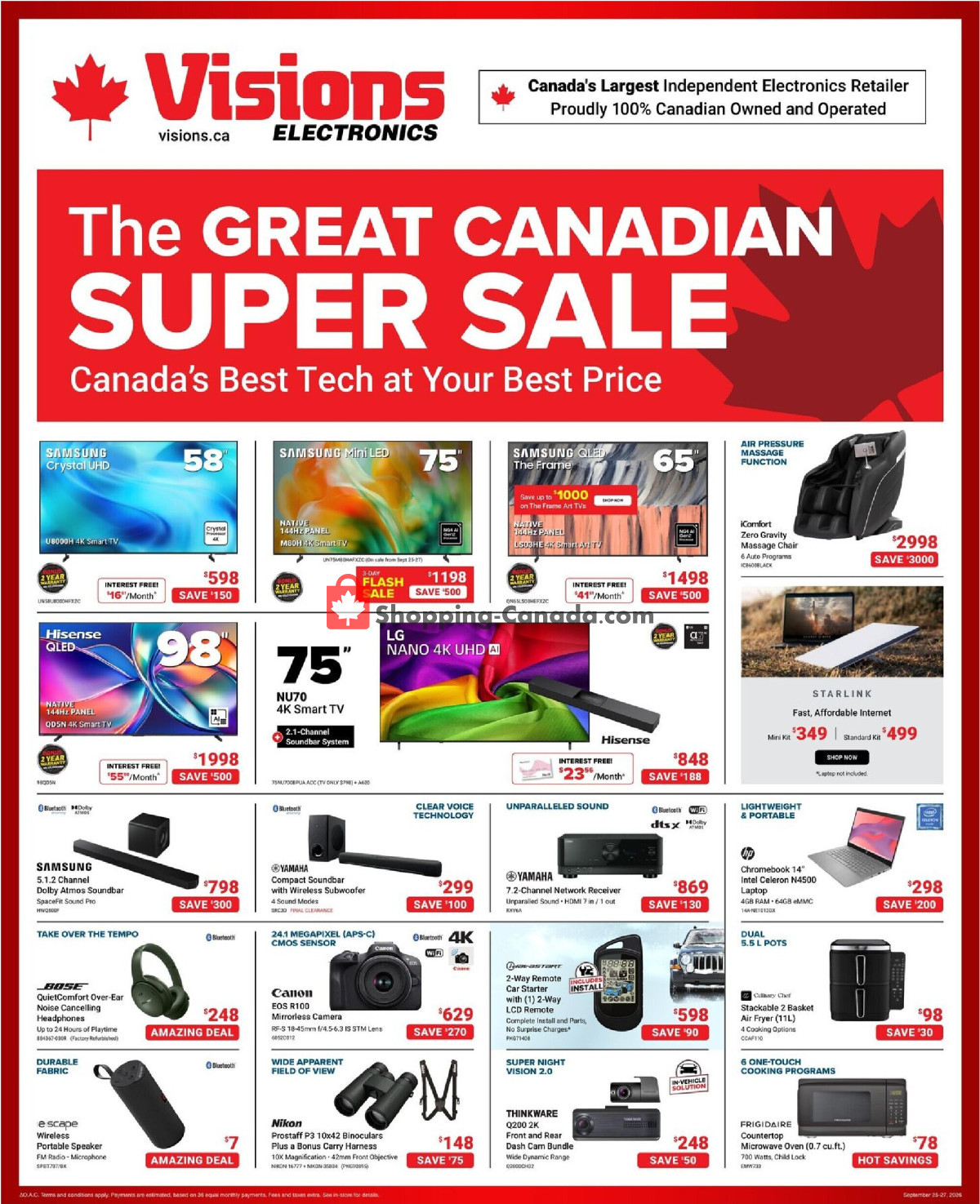 Visions flyer from Friday September 25, 2026 to Thursday October 1, 2026 - page 1