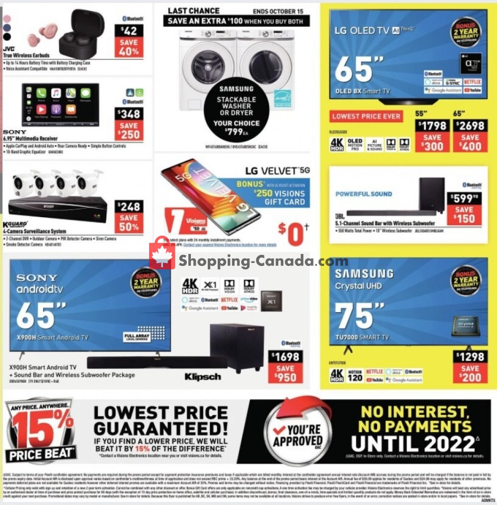 Visions Electronics flyer from Friday October 9, 2020 to Thursday October 15, 2020 - page 2