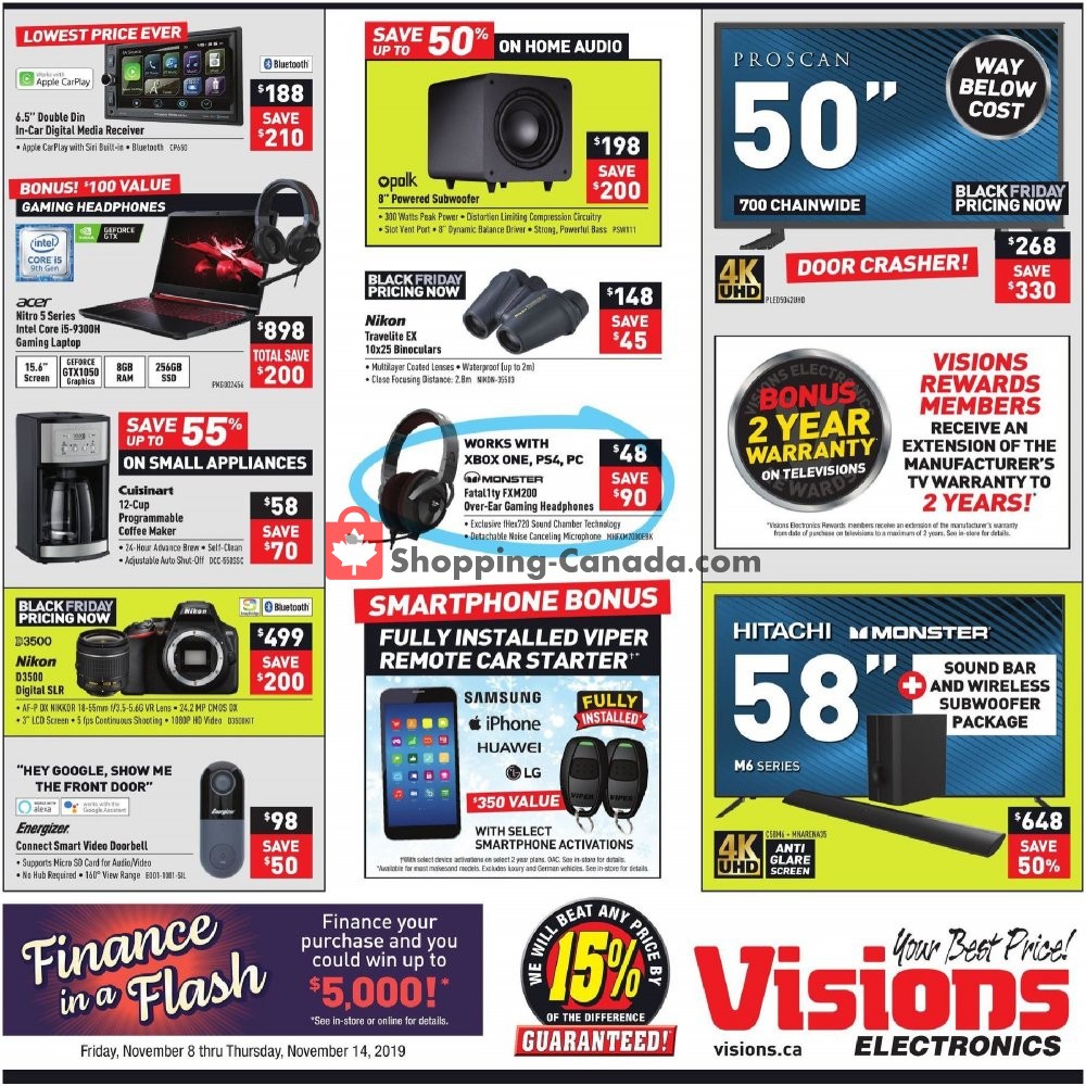 Visions Electronics flyer from Friday November 8, 2019 to Thursday November 14, 2019 - page 2