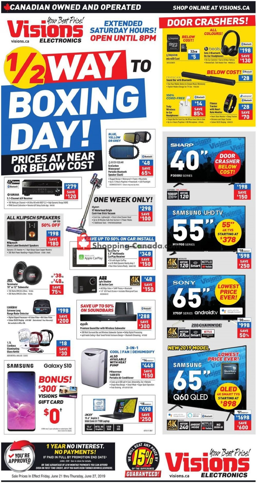 Visions Electronics flyer from Friday June 21, 2019 to Thursday June 27, 2019 - page 1