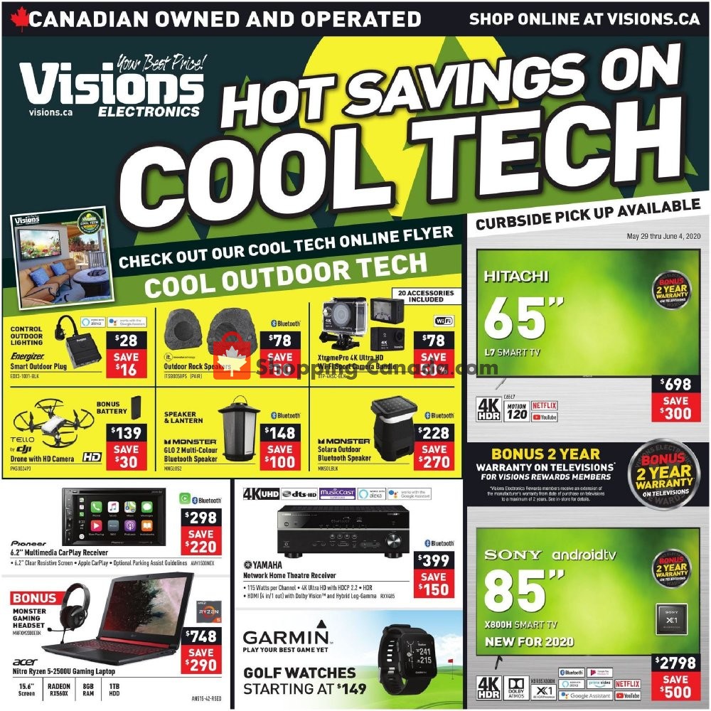 Visions Electronics flyer from Friday May 29, 2020 to Thursday June 4, 2020 - page 1
