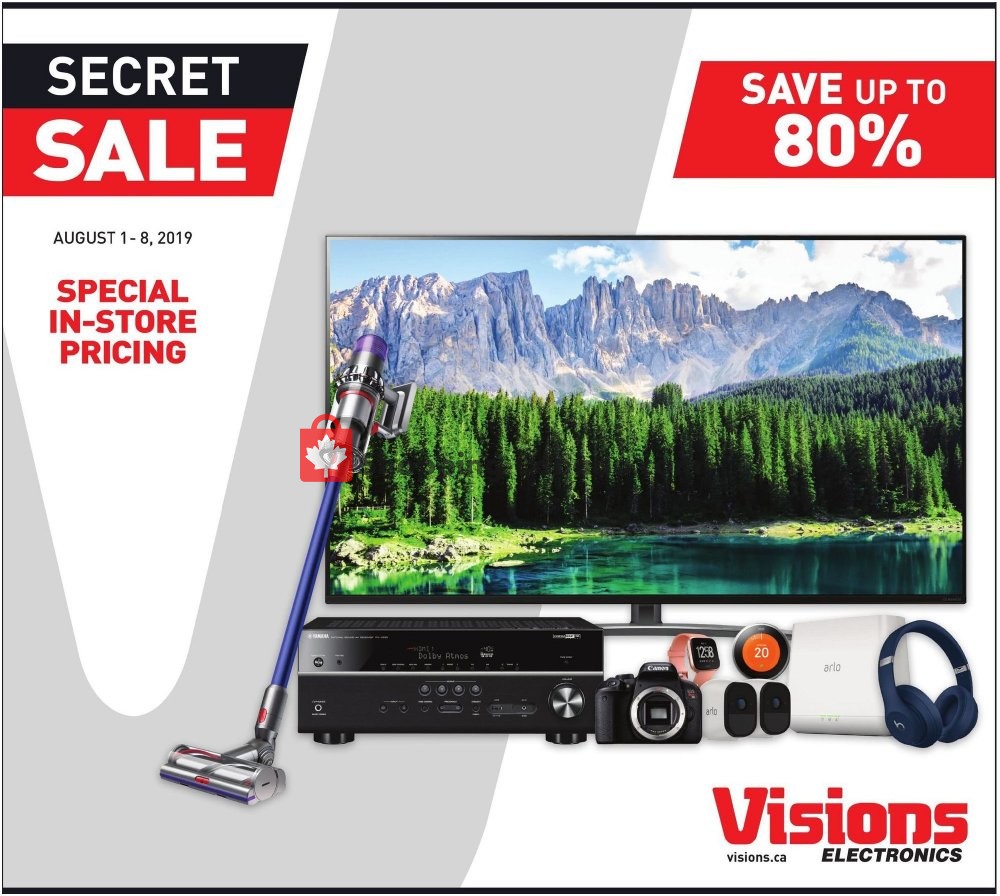 Visions Electronics flyer from Thursday August 1, 2019 to Thursday August 8, 2019 - page 1