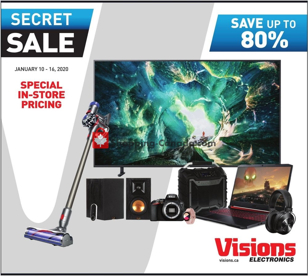 Visions Electronics flyer from Friday January 10, 2020 to Thursday January 16, 2020 - page 1