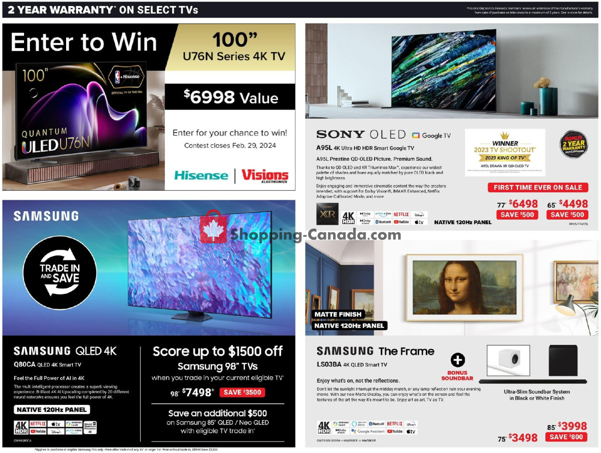 Visions Electronics flyer from Friday February 2, 2024 to Thursday February 8, 2024 - page 3