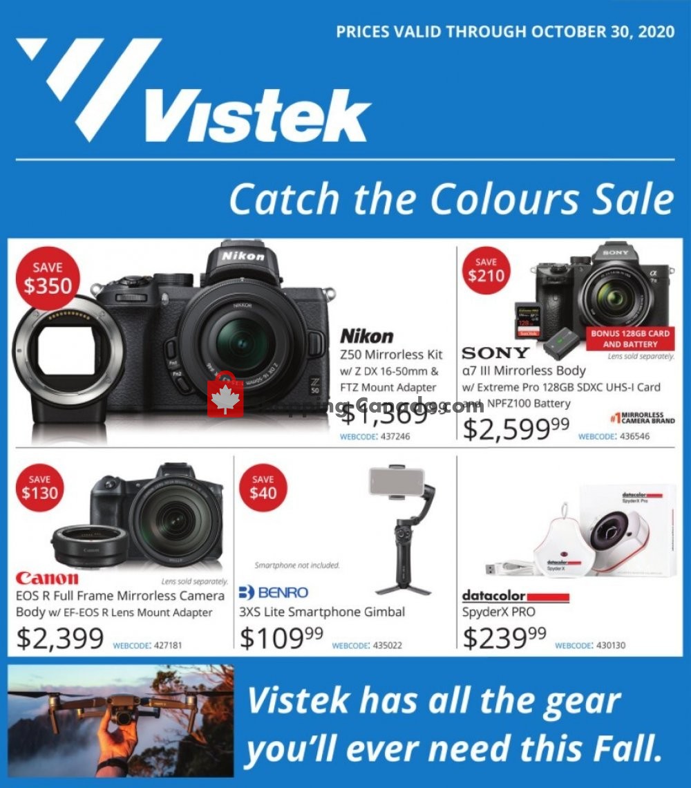 Vistek flyer from Thursday October 8, 2020 to Friday October 30, 2020 - page 1