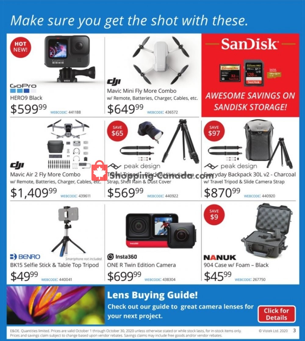 Vistek flyer from Thursday October 8, 2020 to Friday October 30, 2020 - page 3