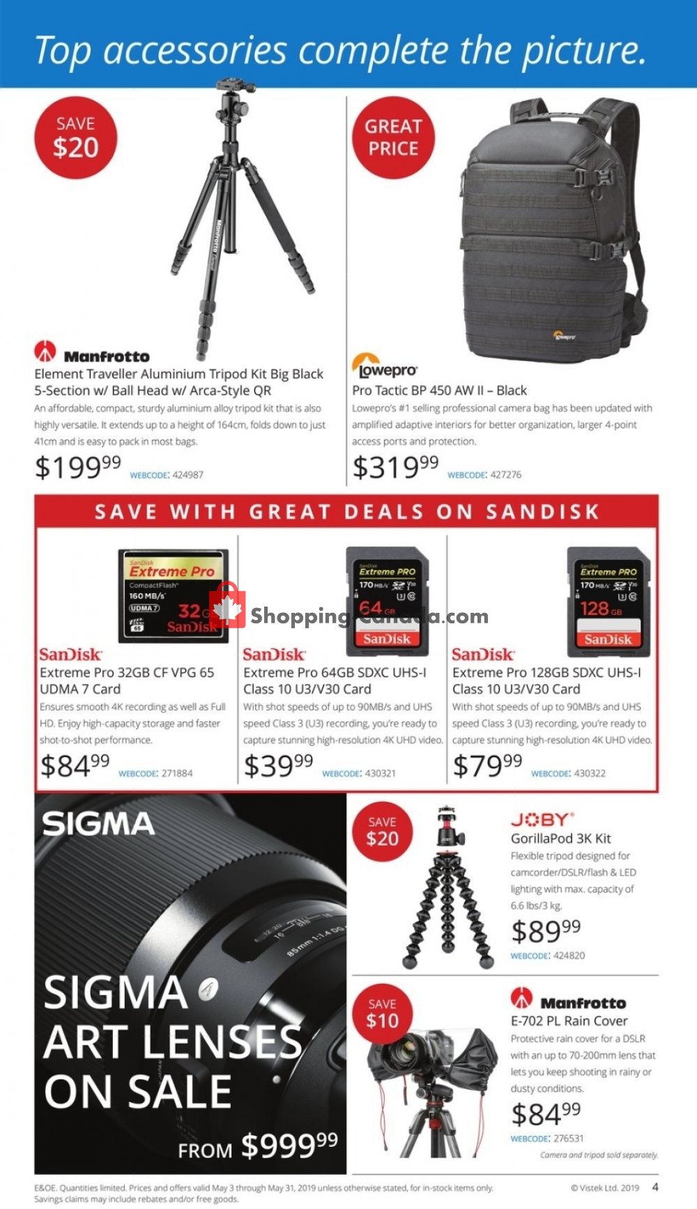Vistek flyer from Friday May 3, 2019 to Friday May 31, 2019 - page 4