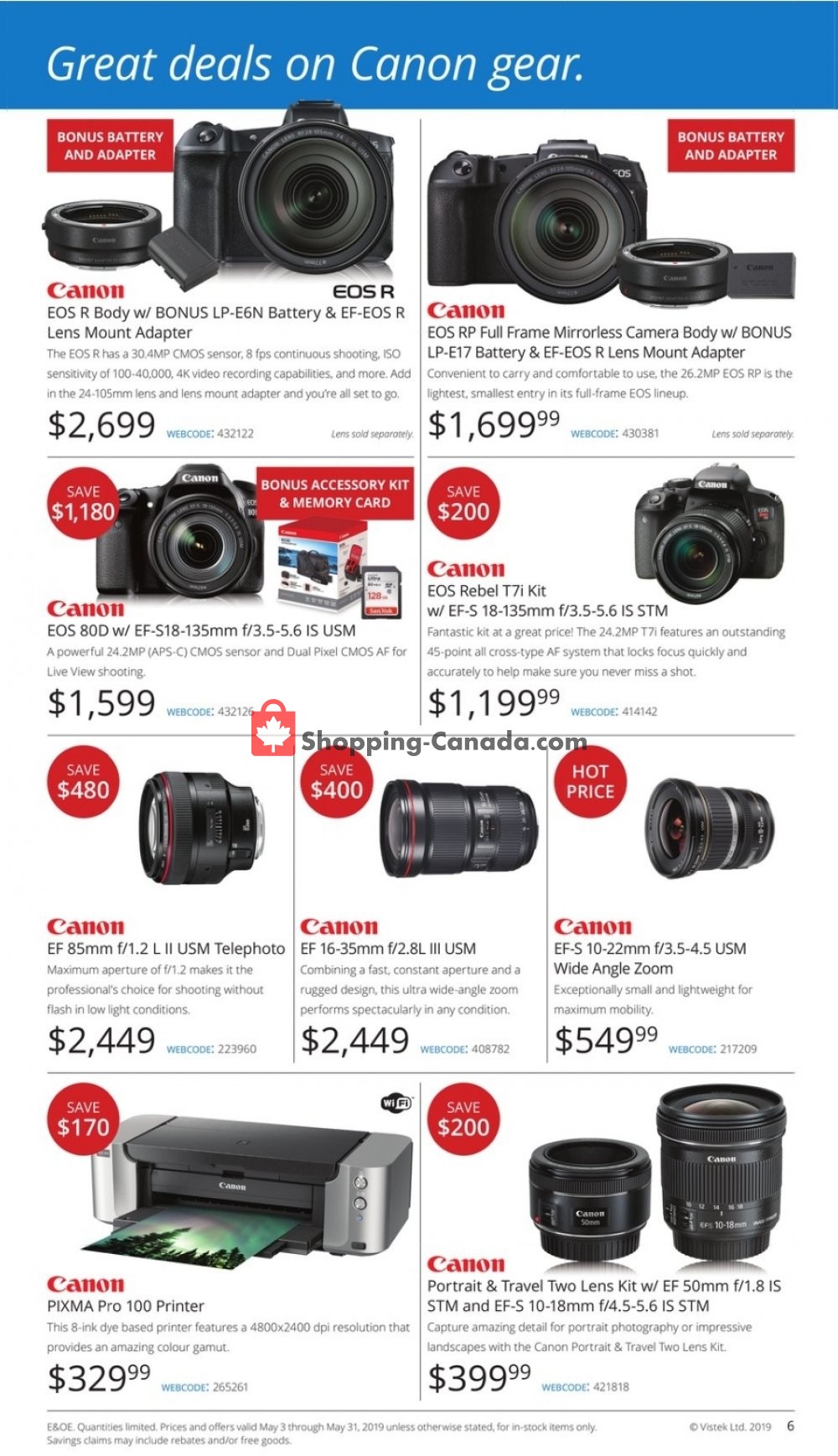 Vistek flyer from Friday May 3, 2019 to Friday May 31, 2019 - page 6