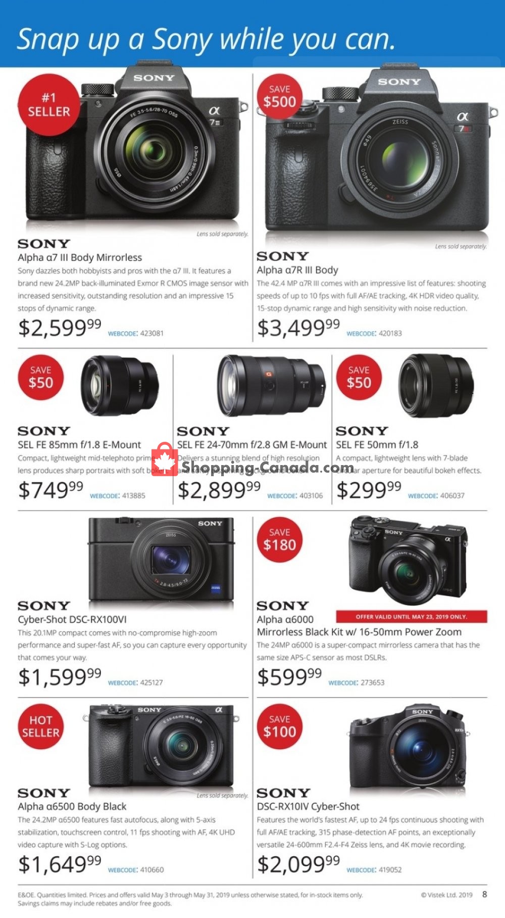 Vistek flyer from Friday May 3, 2019 to Friday May 31, 2019 - page 8