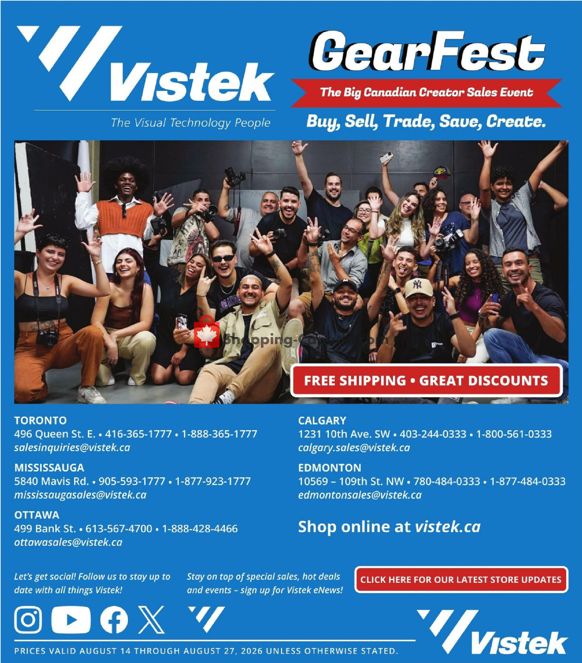 Vistek flyer from Friday August 14, 2026 to Thursday August 27, 2026 - page 12