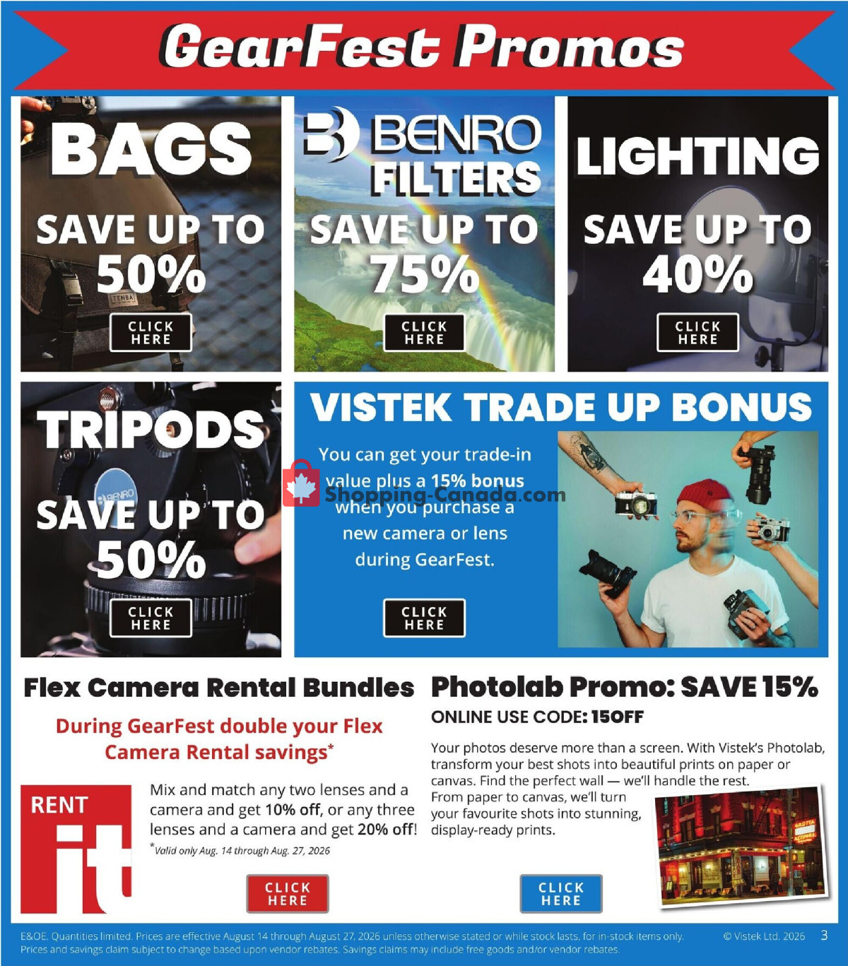 Vistek flyer from Friday August 14, 2026 to Thursday August 27, 2026 - page 3