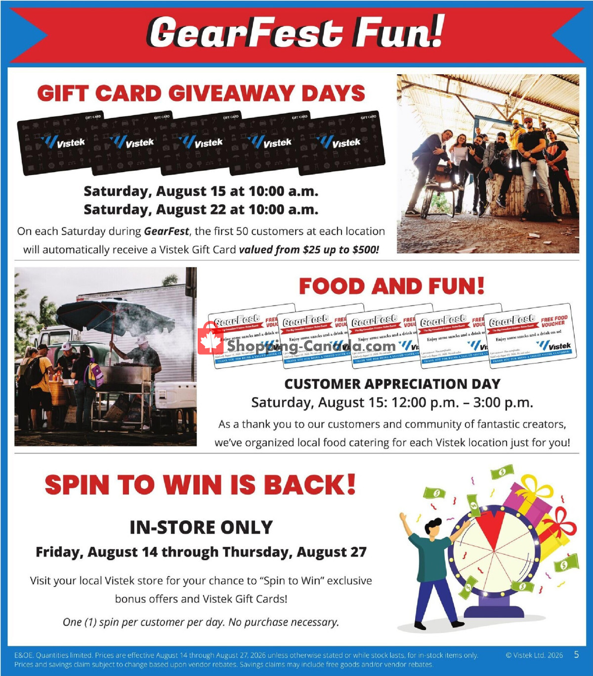Vistek flyer from Friday August 14, 2026 to Thursday August 27, 2026 - page 5