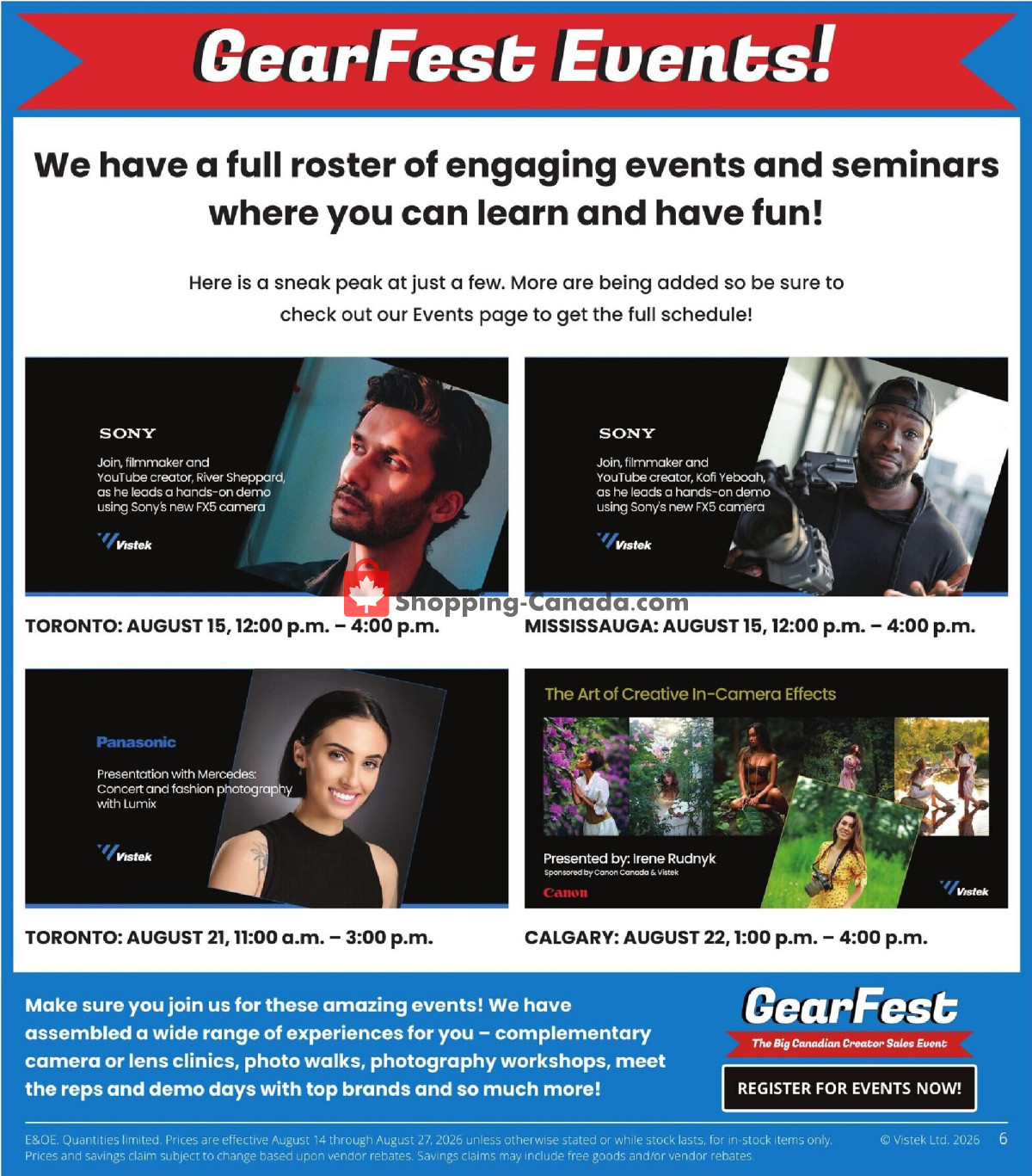 Vistek flyer from Friday August 14, 2026 to Thursday August 27, 2026 - page 6