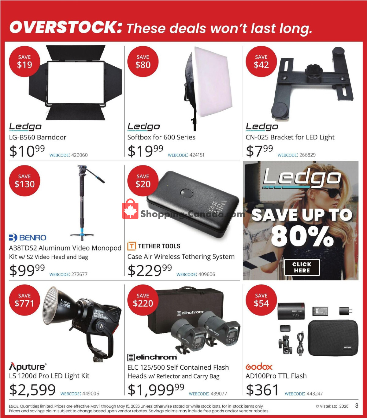 Vistek flyer from Friday May 1, 2026 to Friday May 15, 2026 - page 3