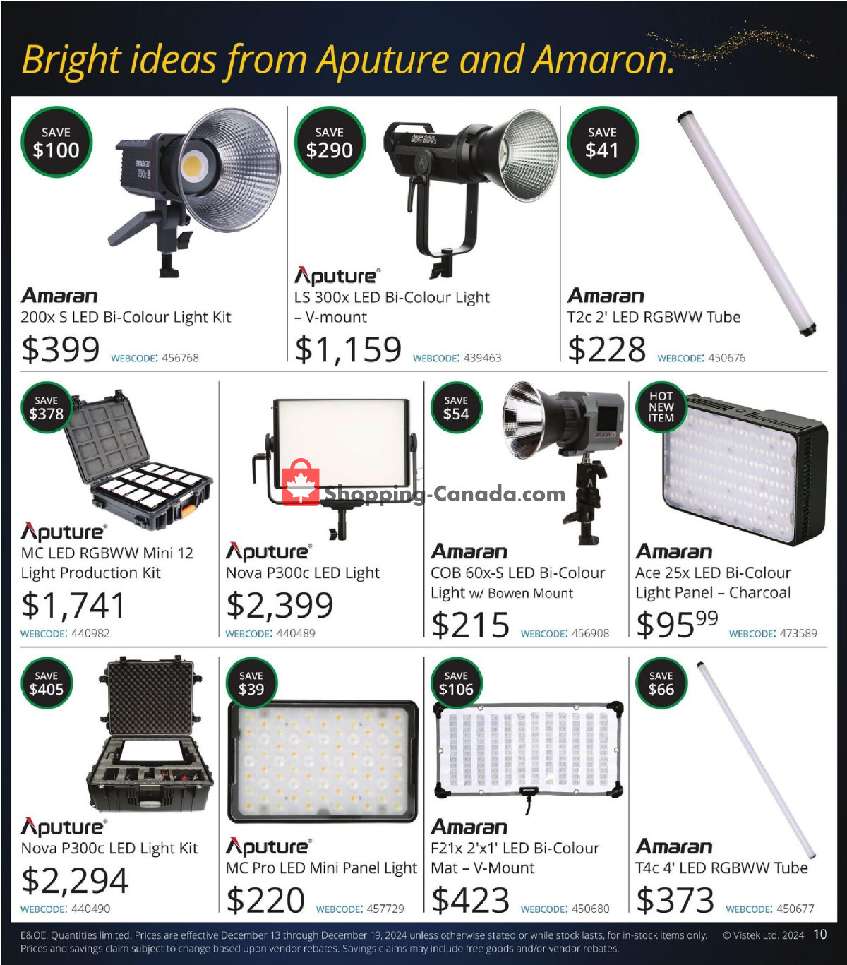 Vistek flyer from Friday December 13, 2024 to Thursday December 19, 2024 - page 10