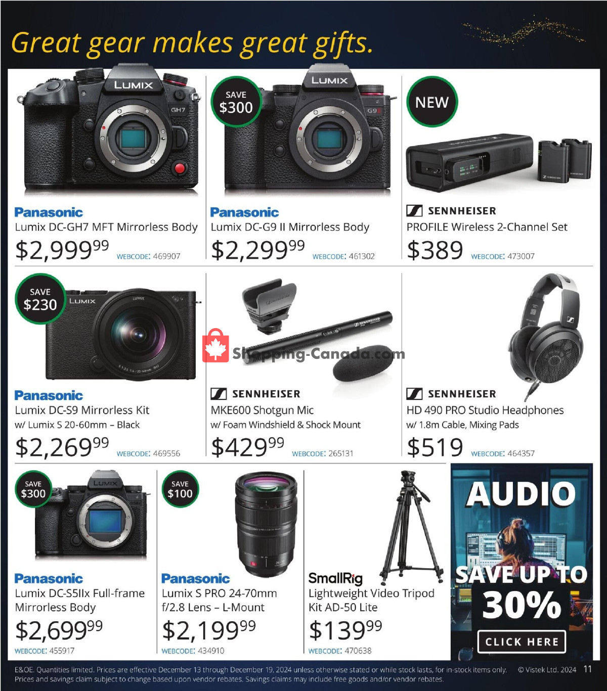 Vistek flyer from Friday December 13, 2024 to Thursday December 19, 2024 - page 11