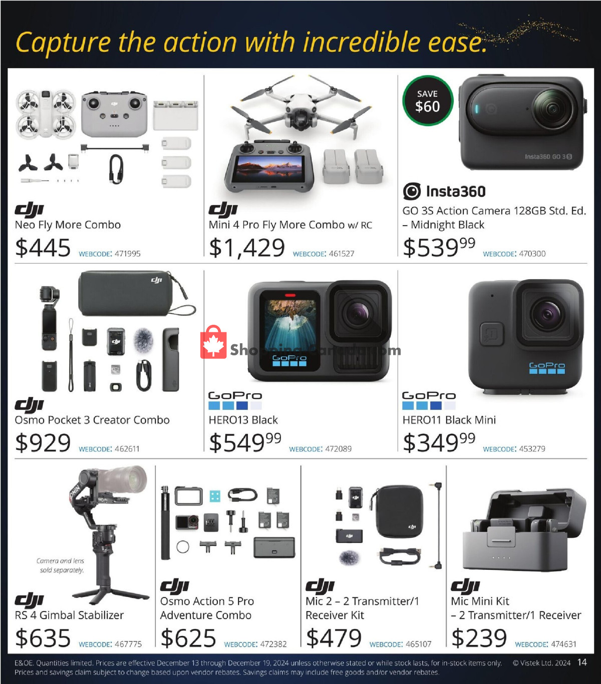 Vistek flyer from Friday December 13, 2024 to Thursday December 19, 2024 - page 14