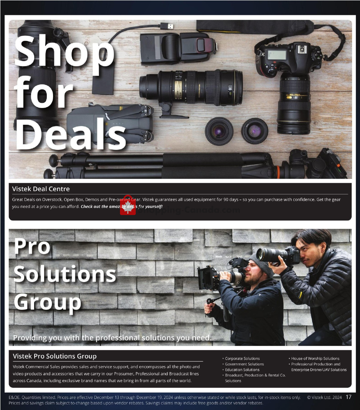 Vistek flyer from Friday December 13, 2024 to Thursday December 19, 2024 - page 17