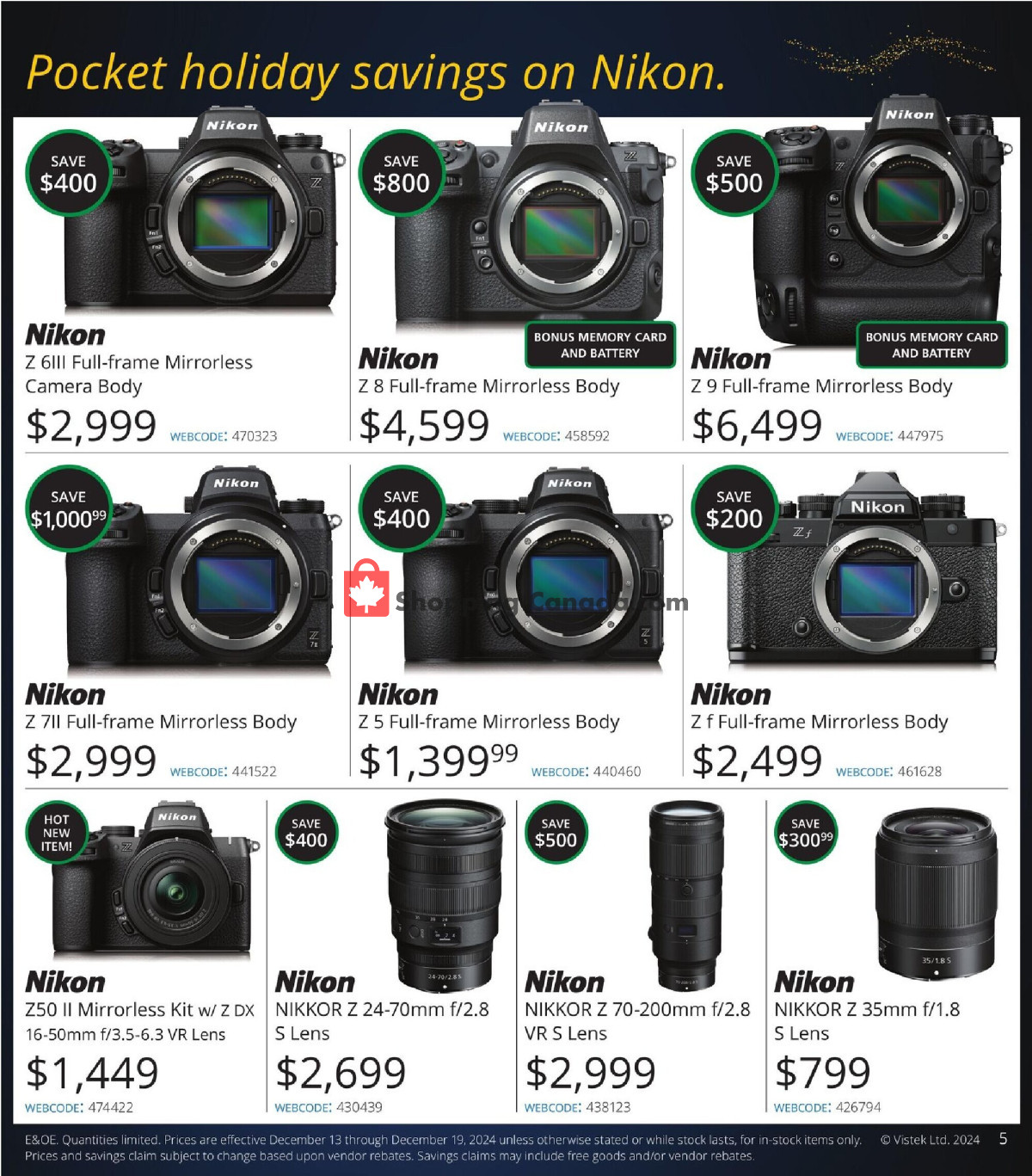 Vistek flyer from Friday December 13, 2024 to Thursday December 19, 2024 - page 5