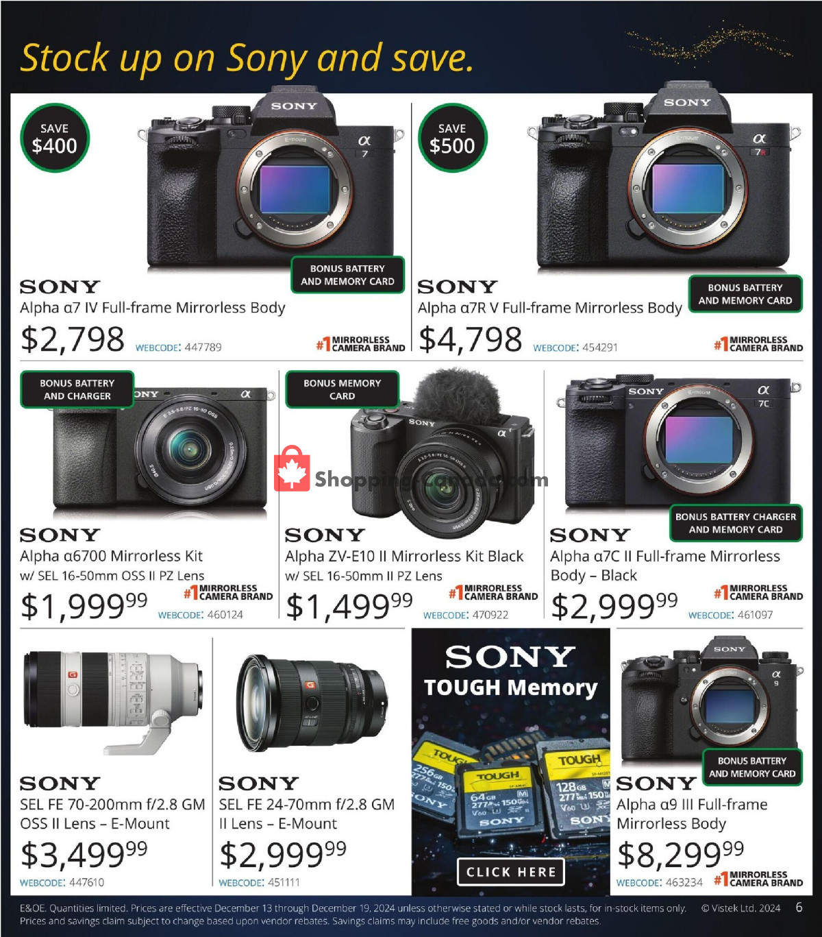 Vistek flyer from Friday December 13, 2024 to Thursday December 19, 2024 - page 6