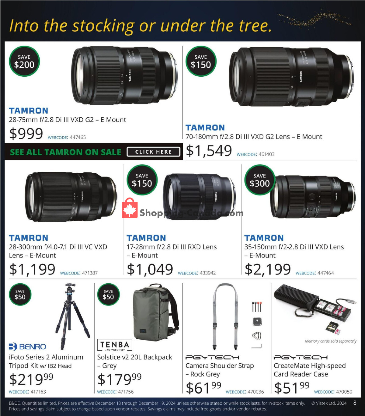 Vistek flyer from Friday December 13, 2024 to Thursday December 19, 2024 - page 8