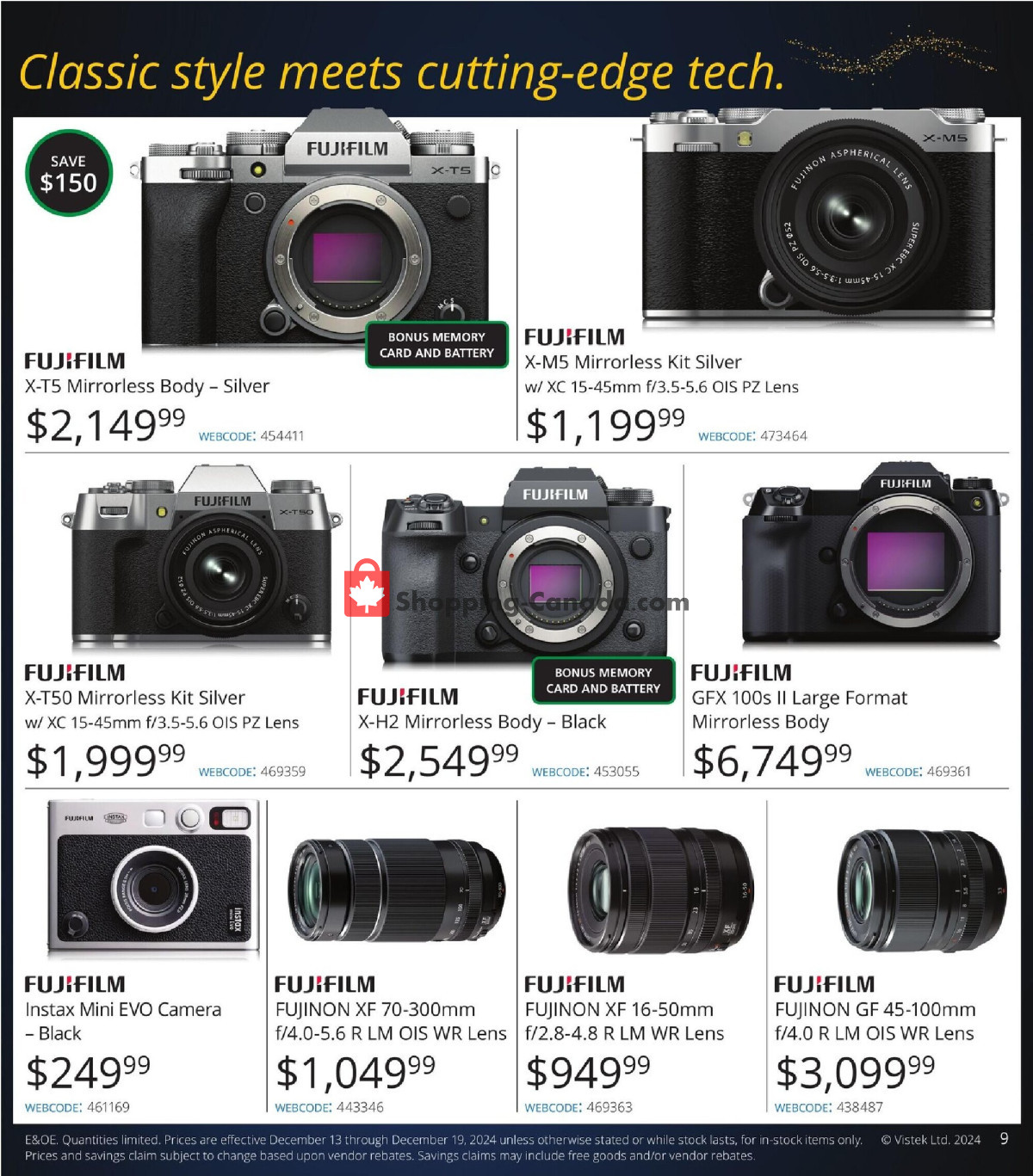 Vistek flyer from Friday December 13, 2024 to Thursday December 19, 2024 - page 9