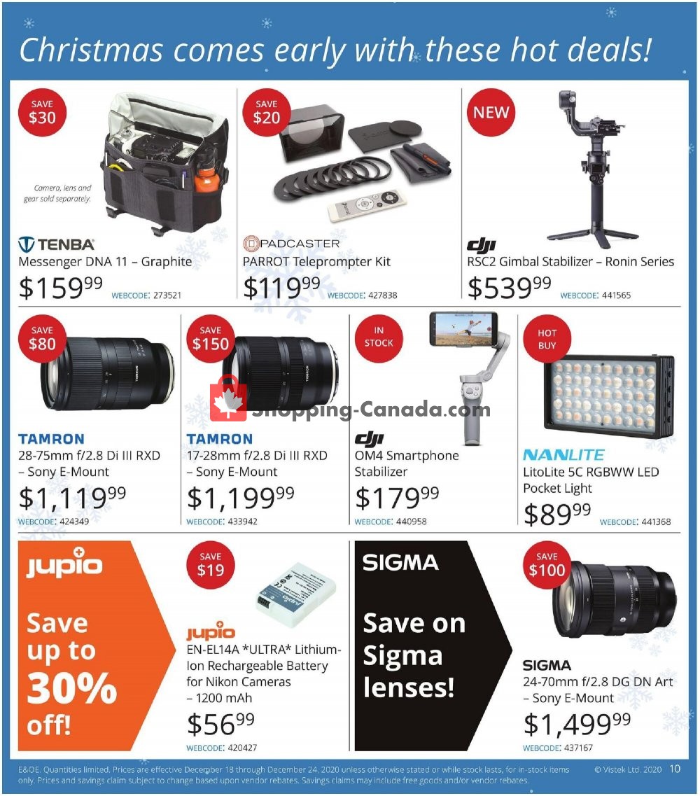 Vistek flyer from Friday December 18, 2020 to Thursday December 24, 2020 - page 10