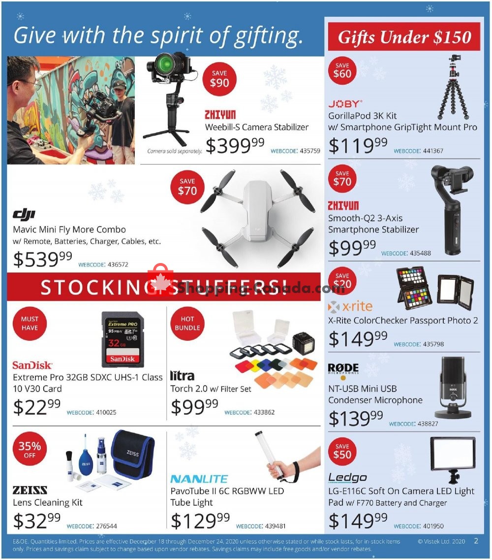 Vistek flyer from Friday December 18, 2020 to Thursday December 24, 2020 - page 2