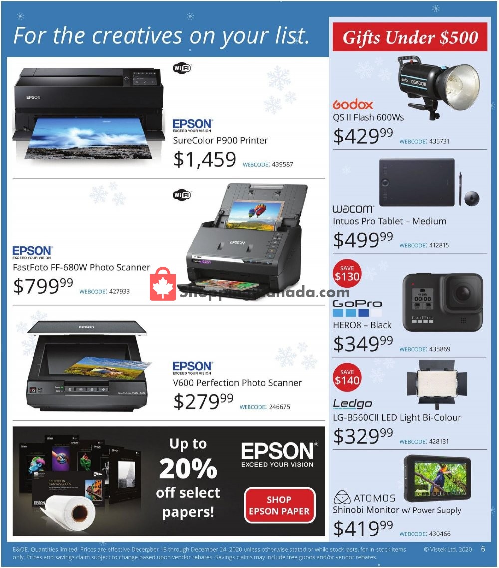 Vistek flyer from Friday December 18, 2020 to Thursday December 24, 2020 - page 6