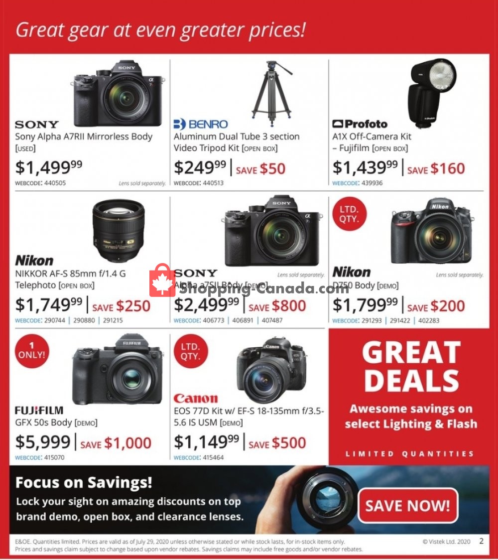 Vistek flyer from Wednesday July 29, 2020 to Sunday August 30, 2020 - page 2