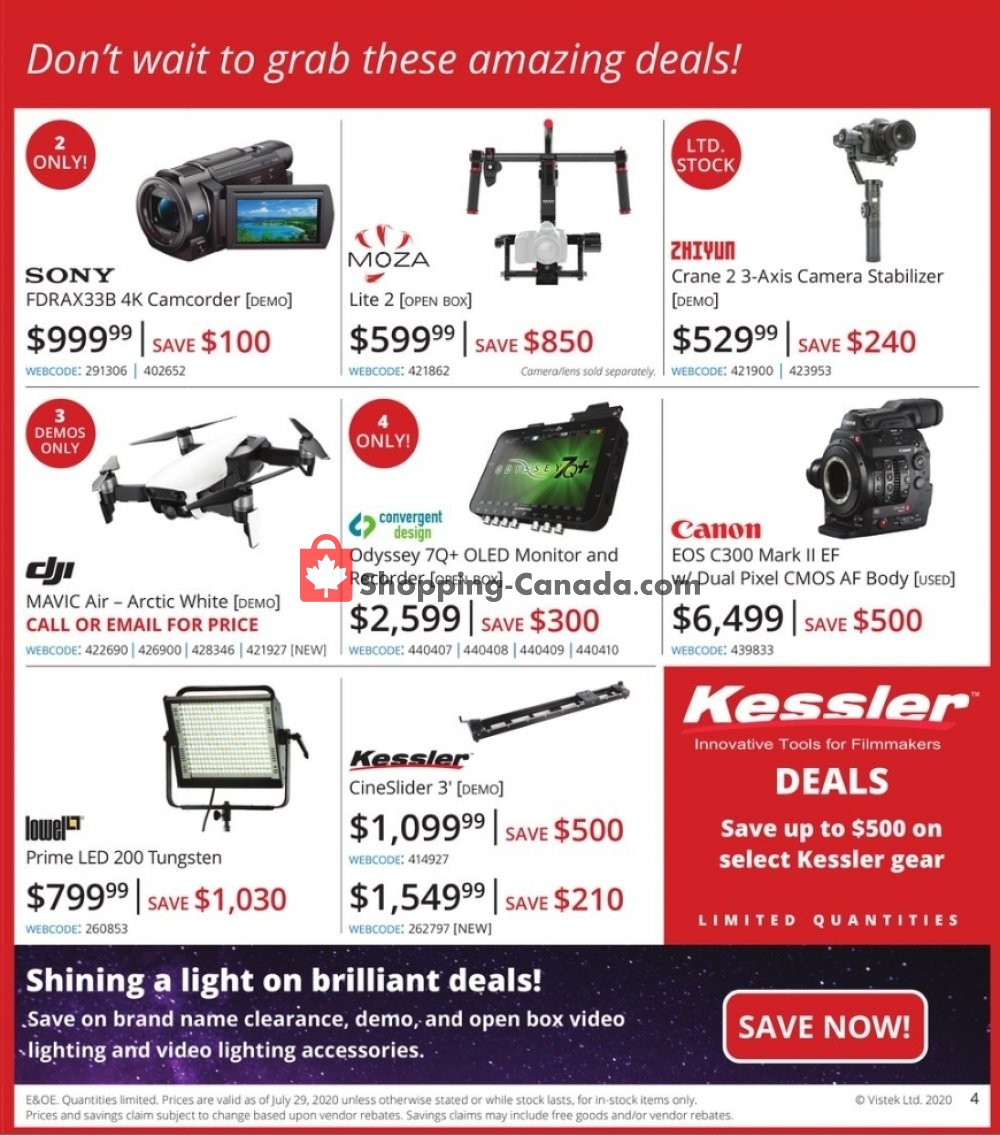 Vistek flyer from Wednesday July 29, 2020 to Sunday August 30, 2020 - page 4