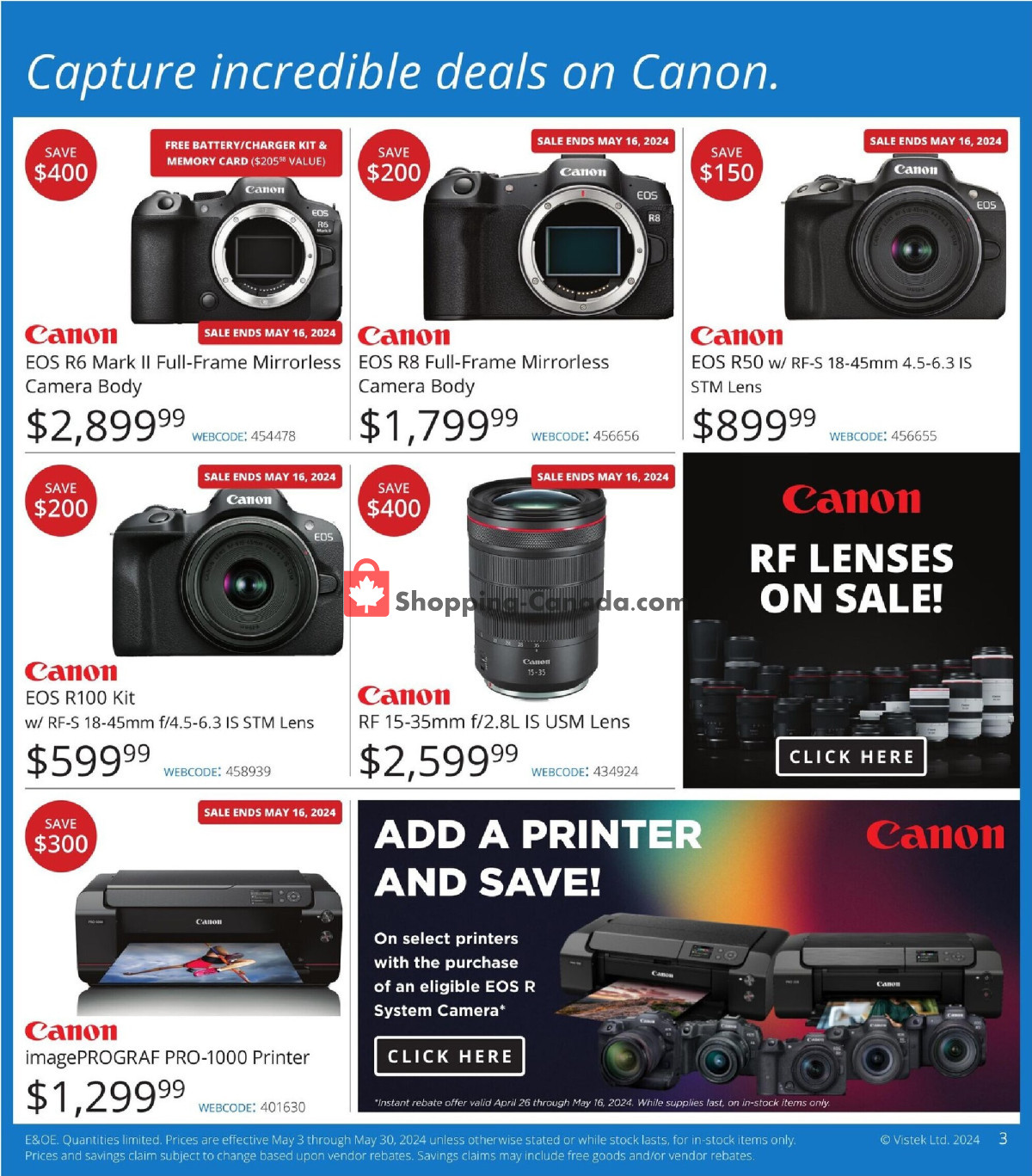 Vistek flyer from Friday May 3, 2024 to Thursday May 30, 2024 - page 3