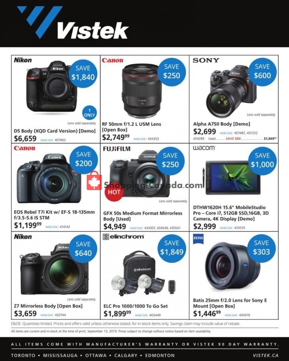 Vistek flyer from Friday September 20, 2019 to Sunday October 20, 2019 - page 3
