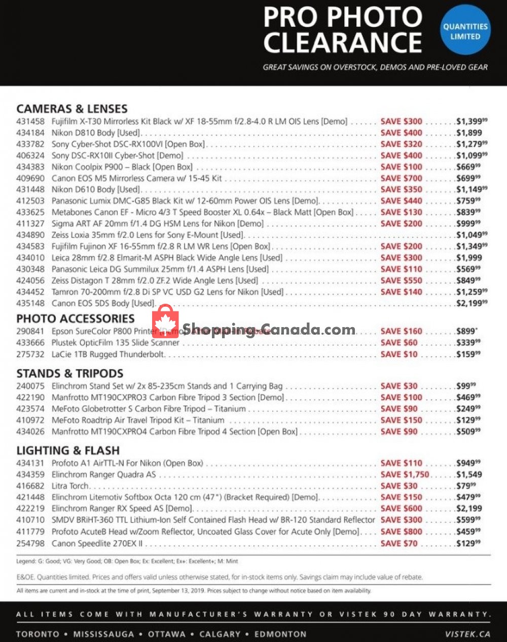 Vistek flyer from Friday September 20, 2019 to Sunday October 20, 2019 - page 4