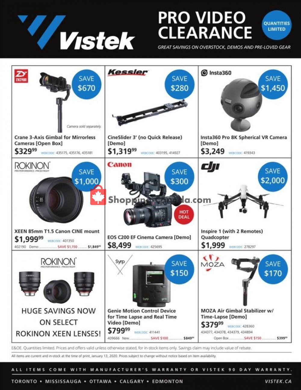 Vistek flyer from Wednesday January 15, 2020 to Sunday February 16, 2020 - page 1