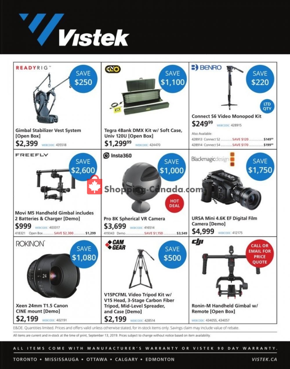 Vistek flyer from Friday September 20, 2019 to Sunday October 20, 2019 - page 3